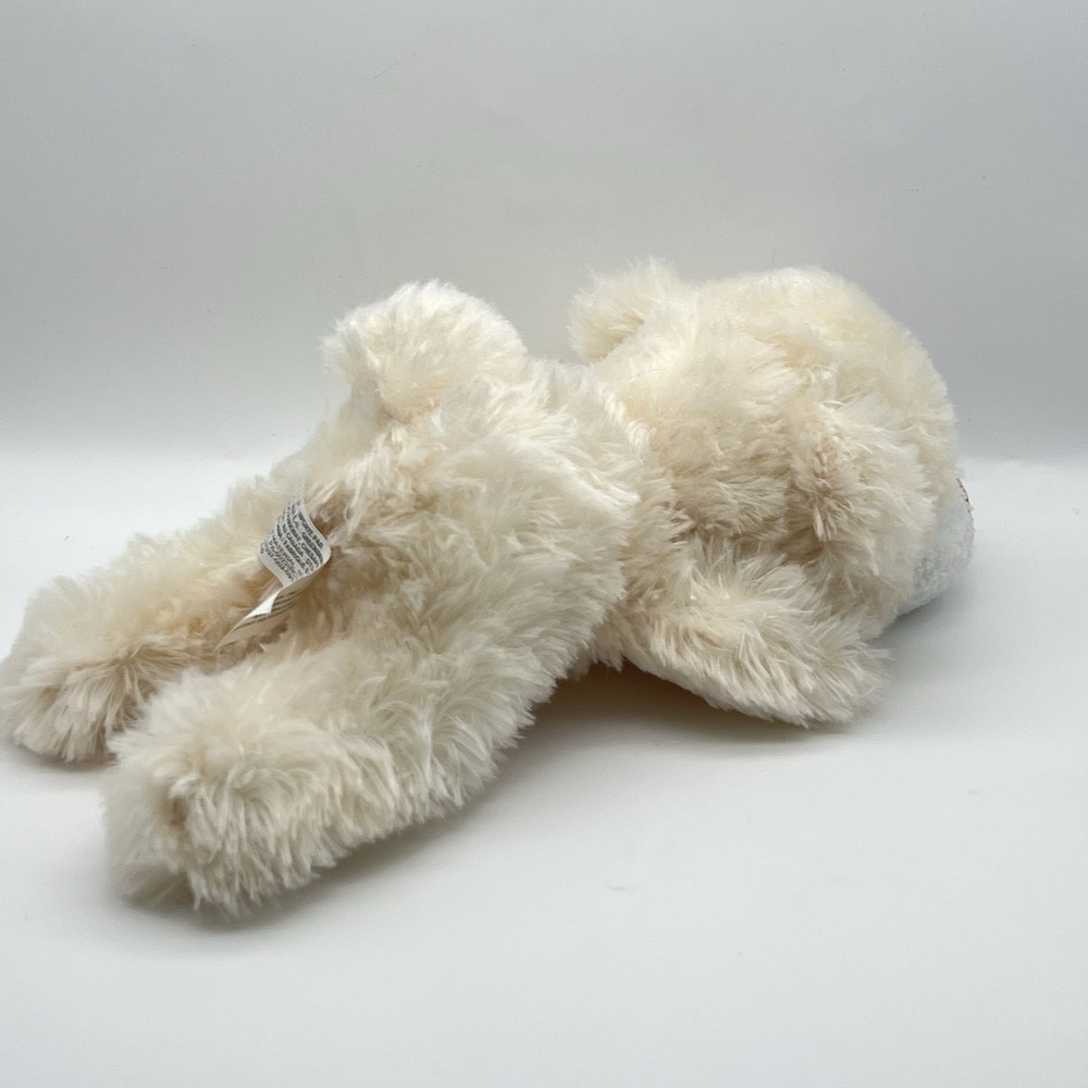 Plush Greenbrier Fuzzy Friend White Bear 12" Brown Nose Sewn Eyes Stuffed Animal - Picture 4 of 9